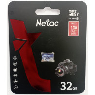 Карта памяти microSDHC Netac 32Gb P500 Class 10 UHS-1 A1, U1, V10 100MB/s без адапт