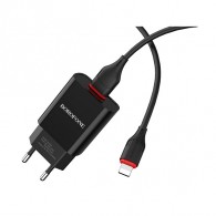 Адаптер сетевой с кабелем USB - lightning 2.1A Borofone BA20A