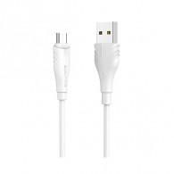 Кабель USB - microUSB Borofone BX18 3м 2,4А ПВХ