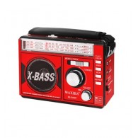 Радиоприемник XB-210 (USB/SD/FM/220V/2*R20) красный Waxiba