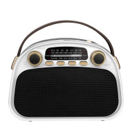 Радиоприемник Ritmix RPR-040 (Fm/BT/USB/microSD/акб.18650) белый (18,5х13х8,5см)