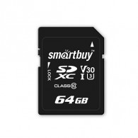 Карта памяти SDHC SmartBuy 64Gb Class 10 U3 (SDXC U3)