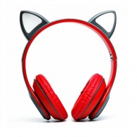Гарнитура Bluetooth CAT KT-47 (полноразм., microSD) серо-красная (203039)