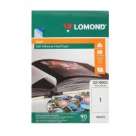 Самоклеящаяся бумага Lomond матовая, А4, 90г\м, недел., 25л (2210003)