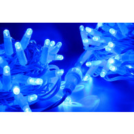 Уличная гирлянда "Нить" LED, 4,2м, синяя, мерц.хол.бел, бел.шнур(утолщенный)