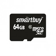 Карта памяти microSDHC SmartBuy 64Gb Class 10 без адаптера (SDXC)