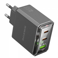 Адаптер сетевой 2*Type-C + USB PD65W Borofone BAS34A
