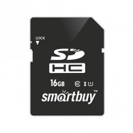 Карта памяти SDHC SmartBuy 16Gb Class 10 UHS-I