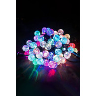 Уличная гирлянда "Шарики прозрачные" 100LED, 8м, разноцв, чер.шнур