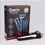 Набор Geemy GM-6146 (3 в 1: триммер, бритва, машинка для стрижки)