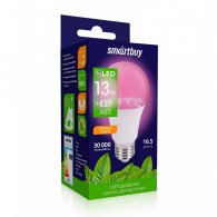 Лампа светодиодная Smartbuy ФИТО A60 13W E27 для растений SBL-A60-13-fito-E27