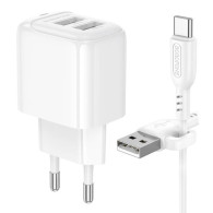 Адаптер сетевой с кабелем USB - Type-C 2.4A Borofone BAS41A