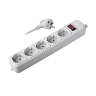 Сетевой фильтр ФАZA FOP-05GS-300 серый (5 роз, 3м, 10А)