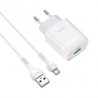 Адаптер сетевой с кабелем USB - microUSB 3A QC3.0 Hoco C72Q