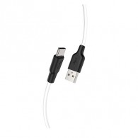 Кабель USB- Type-C Hoco X21 Plus 1м (3А) силикон
