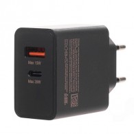 Адаптер сетевой Type-C + USB PD35W / 15W черный (212258)