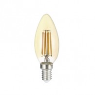 Лампа светодиодная Jazzway PLED OMNI C35 8w E14 4000K Gold золотистая