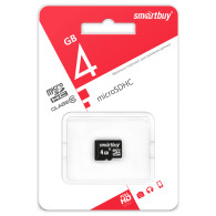 Карта памяти microSDHC SmartBuy 4Gb Class 10 без адаптеров