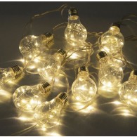 Гирлянда "Лампочки M" 10 ламп, LED, бел (1807-34 /1909-91)