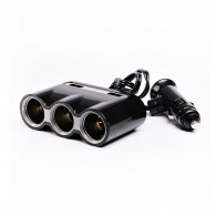 Разветвитель в авто на 3 устройства +2USB 5V/4.6A (WF-096-6) (118889)