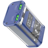 Внешний аккумулятор 10000mAh Hoco J105 (in - L,T,M/out - 2U,T) дисплей, синий