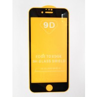 Защитное стекло 9D для iPhone 6 черное (тех.уп)