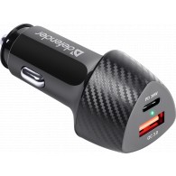 Адаптер автомобильный USB + Type-C 3A QC3.0 18W + PD30W Defender UCA-92 83851