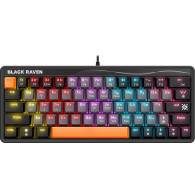 Клавиатура Defender Black Raven GK-417 механическая, 63кн., RGB, USB сер45413