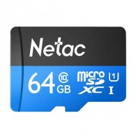 Карта памяти microSDHC Netac 64Gb P500 Class 10 UHS-1 90MB/s без адапт