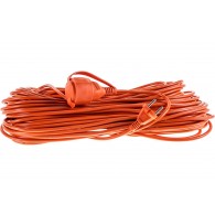 Удлинитель-шнур 50м Спутник (1 роз., 10А, max 2200Вт, 2*1,0мм, б/заземл., IP20)