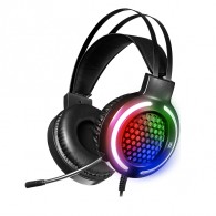 Гарнитура Defender Pyro, RGB, черная 64590 (полноразм./3,5*2+USB/L=2м)