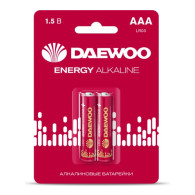 Батарейка Daewoo LR03 ENERGY ALKALINE BL 2/20