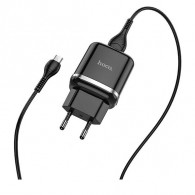 Адаптер сетевой с кабелем USB - microUSB 3A QC3.0 Hoco N3 огнестойкий