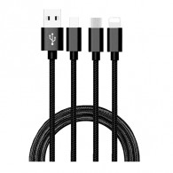 Кабель USB- lightning/microUSB/Type-C 1,2м Атом (31035/36/37)