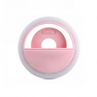 Кольцевая лампа 8,5см розовая RK-12 (69243)