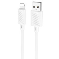 Кабель USB - lightning 1м Hoco X88  2,4А/12W, ПВХ, белый