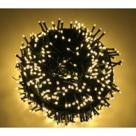 Уличная гирлянда "Нить" 800LED, 98м, тепл.белая, тем.зелен.шнур, до -30