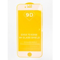 Защитное стекло 9D для iPhone 6 белое (тех.уп)