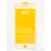 Защитное стекло 9D для iPhone 6 белое (тех.уп)