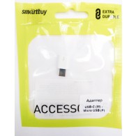 Переходник microUSB - Type-C (гн/шт) Smartbuy M-USB