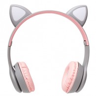 Гарнитура Bluetooth CAT X-GP47M (полноразм., microSD) серо-розовая(206958)