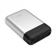 Внешний аккумулятор 10000mAh Golf G71 2USB, металл, серебро