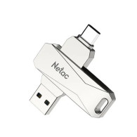 Флэш-диск Netac 32GB USB 3.0 U782С Dual (USB 3.0/3.1+TypeC) серебристый