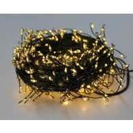 Гирлянда "Мишура" LED, 30м, тепл. бел., зеленая проволока