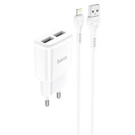 Адаптер сетевой с кабелем USB - lightning 2.4A Hoco C88A