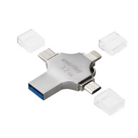 Флэш-диск SmartBuy 32GB USB 3.0/3.1 MC15 MetalQuad (Light+micro+T-C)