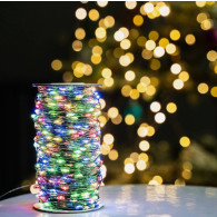 Уличная гирлянда "Роса. Большие капли" LED,  50м, разноцв., 8 реж., пульт