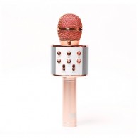 Микрофон со встр.колонкой для караоке (Bluetooth) B52 KM-130P 3Вт 800мАч розовый