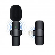 Микрофон беспроводной K9 с прищепкой для телефона, Lightning, черный (209934)