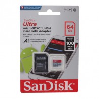 Карта памяти microSDHC SanDisk 64Gb Class 10 UHS-1 Ultra 100MB/s с адап